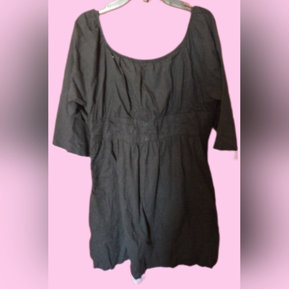 REVES BLACK FLOWER APPLIED DRESS SZ L - Picture 2 of 5